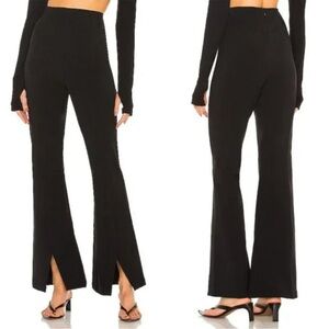 NWT Free People Real Deal Flare Front Slit Black Pants XL